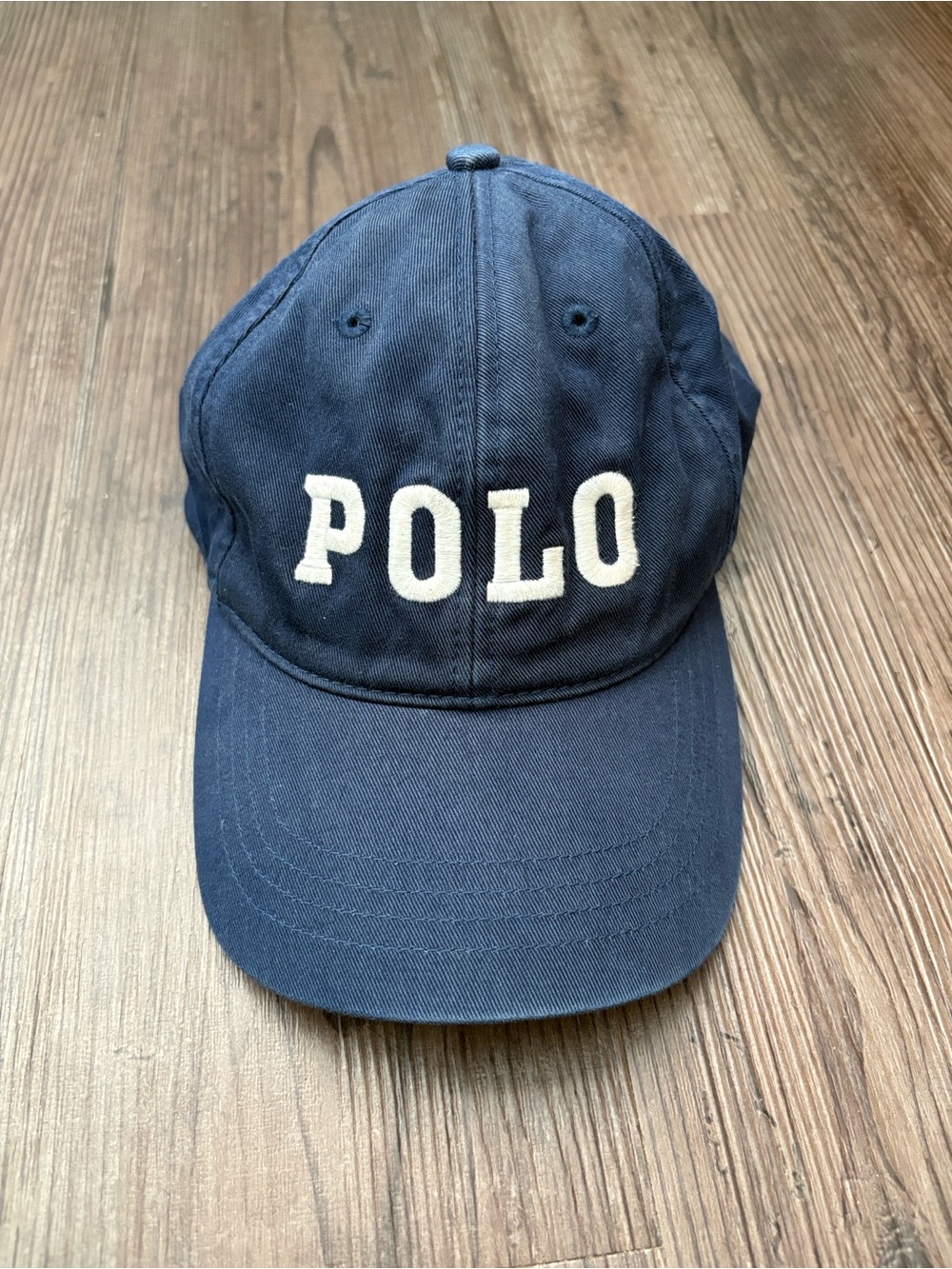 POLO RALPH RALPH LAUREN POLO BLUE LEATHER STRAPBACK HAT